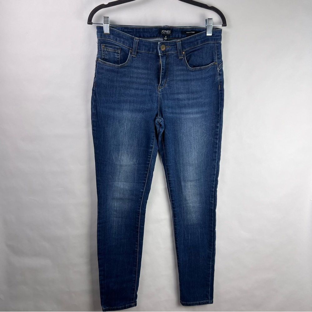 Jones New York Madison Skinny Jeans Blue Denim Mid Rise Stretch Size 6 - Picture 2 of 10